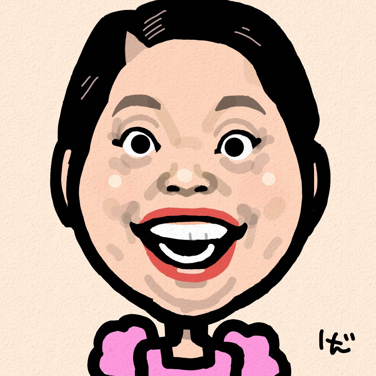似顔絵】笑福亭鶴瓶さん。