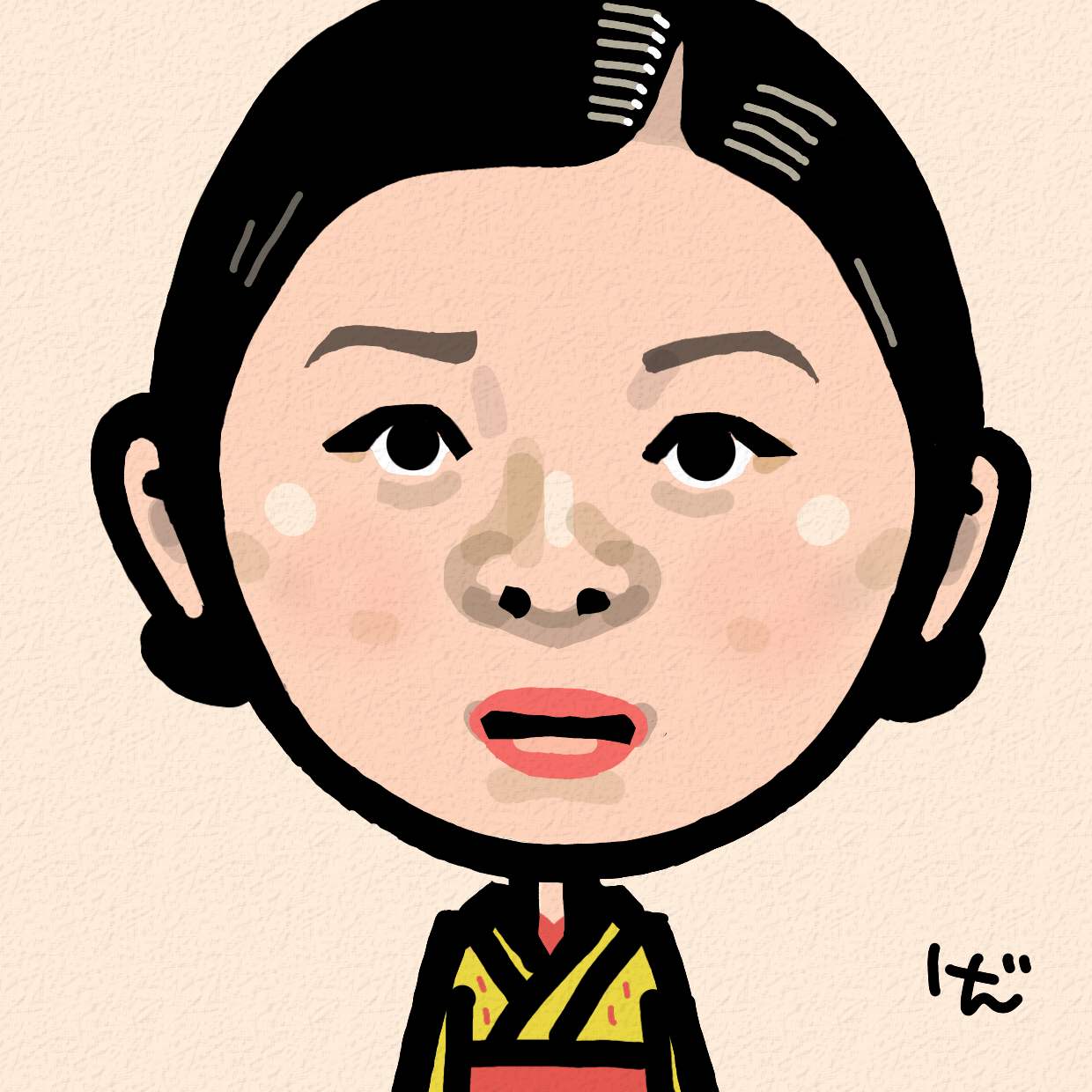 似顔絵】笑福亭鶴瓶さん。