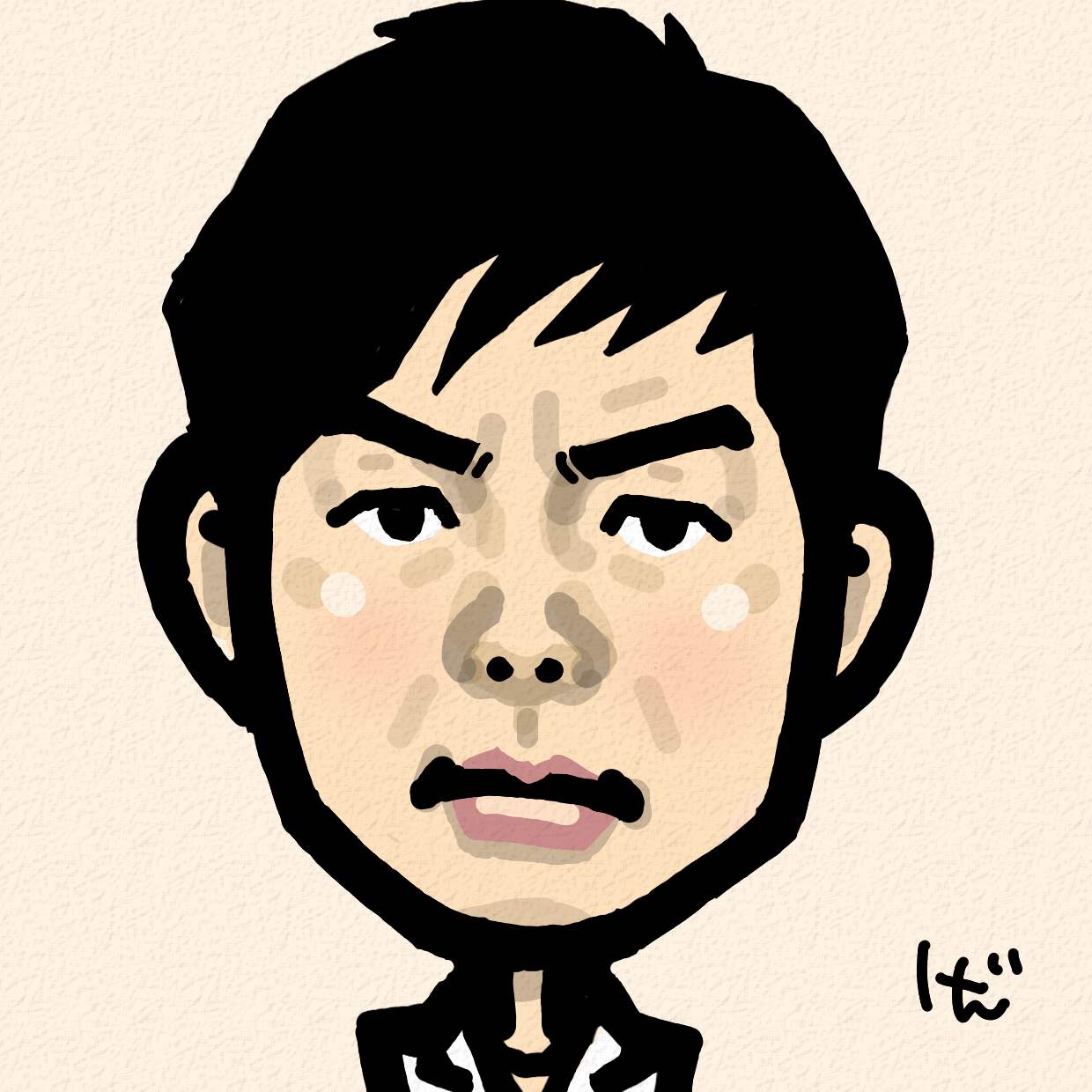 似顔絵】草野マサムネ（スピッツ）さん。